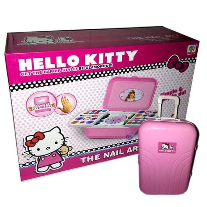 Mainan Alat Make Up anak Hello Kitty The Nail Art (Koper)