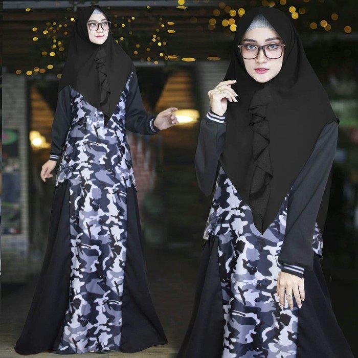 Model gamis terbaru motif army