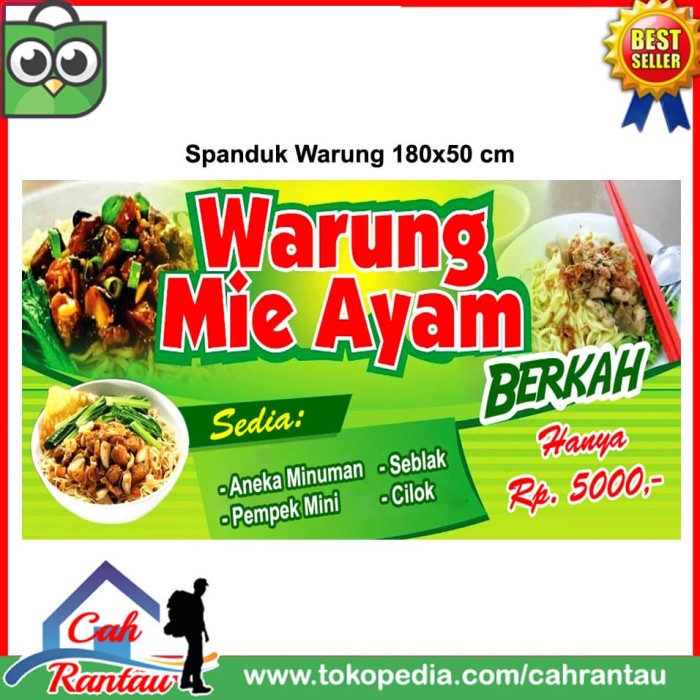 Jual Cetak Spanduk Warung Kab Jombang Cah Rantau Tokopedia