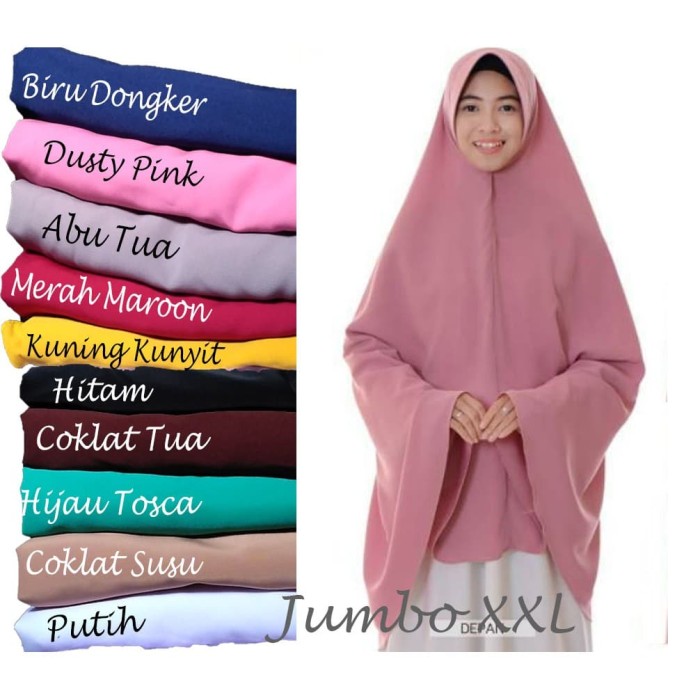 SUPER JUMBO KHIMAR WOLFIS UKURAN XXXL - Dusty