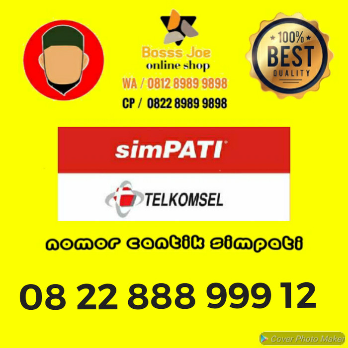 Kartu Perdana Simpati 4G Nomor Cantik Mewah Pulsa 10K 0822.8889.99 12