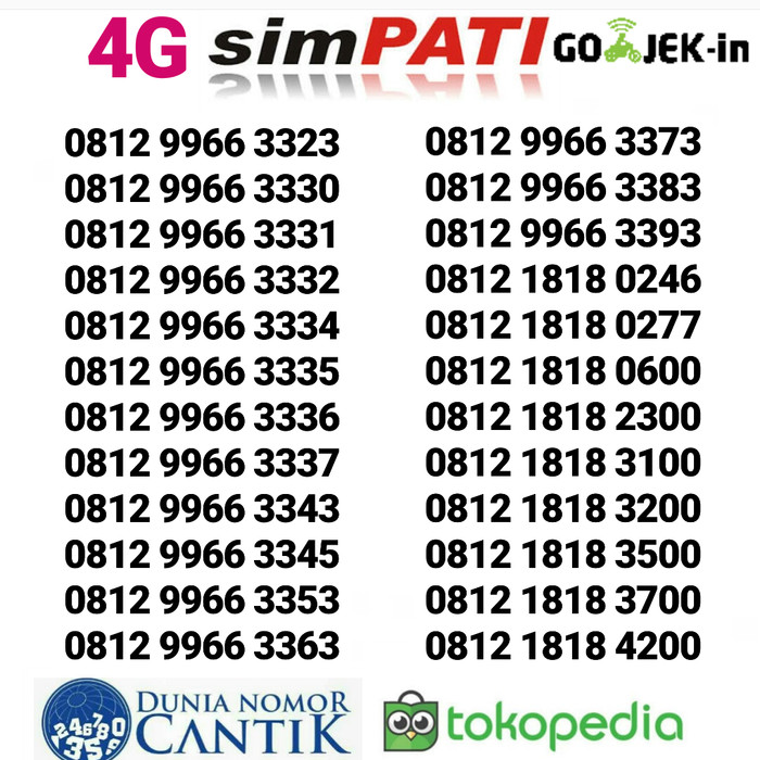 Nomor Cantik Simpati Telkomsel Cantik