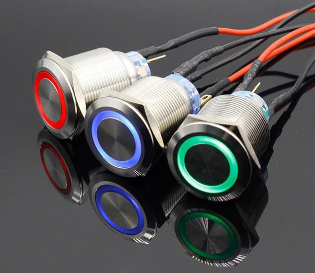 10mm Power Push Button Stainless Steel ON//OFF Switch