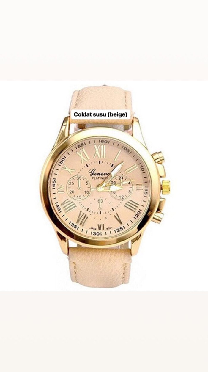terbaru Dikirim Dr Jakarta Jam Tangan Wanita Geneva Strap Kulit