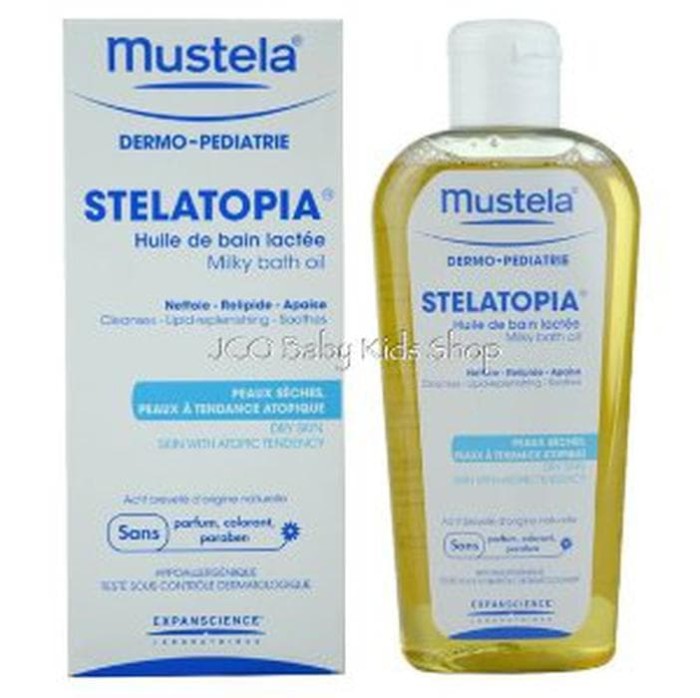 Mustela stelatopia milky bath oil