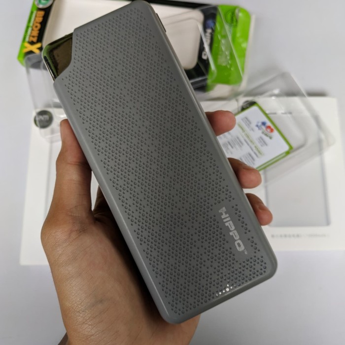 Hippo PowerBank Bronz X 15000mAh (SECOND) - Abu-abu Muda
