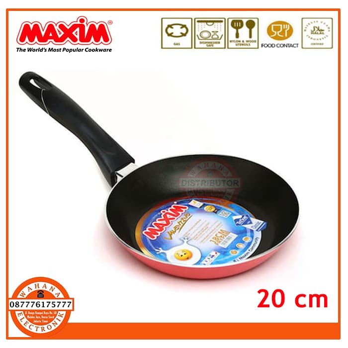 Wajan/Penggorengan (Fry Pan) Teflon 20 Cm Maxim Valentino Anti Lengket