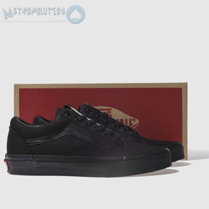 Sepatu Vans Old Skool Classic Skate Suede Premium Quality Full Black