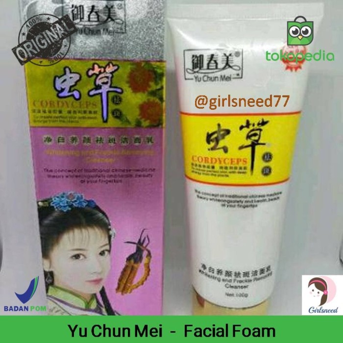 Sabun Cordyceps Yu Chun Mei ORIGINAL BPOM Facial Foam Yuchunmei Cordy