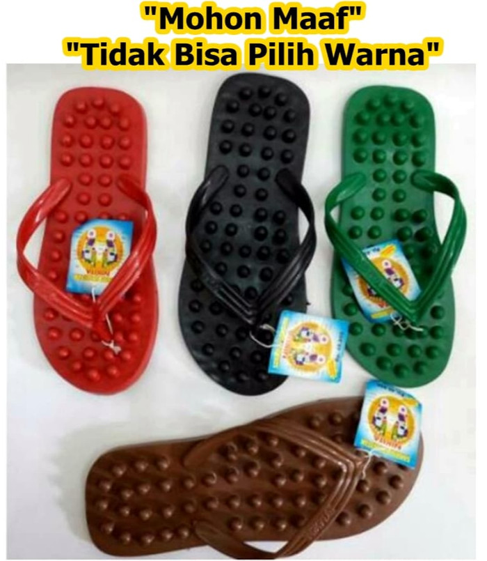 Jual Sandal Pijat HITAM Refleksi terapi jepit Akupuntur