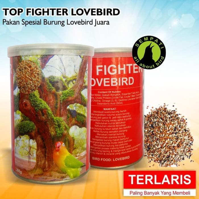 BEST SELLER TOP FIGHTER LOVEBIRD SEMPATI PAKAN LOMBA BURUNG LOVEBIRD