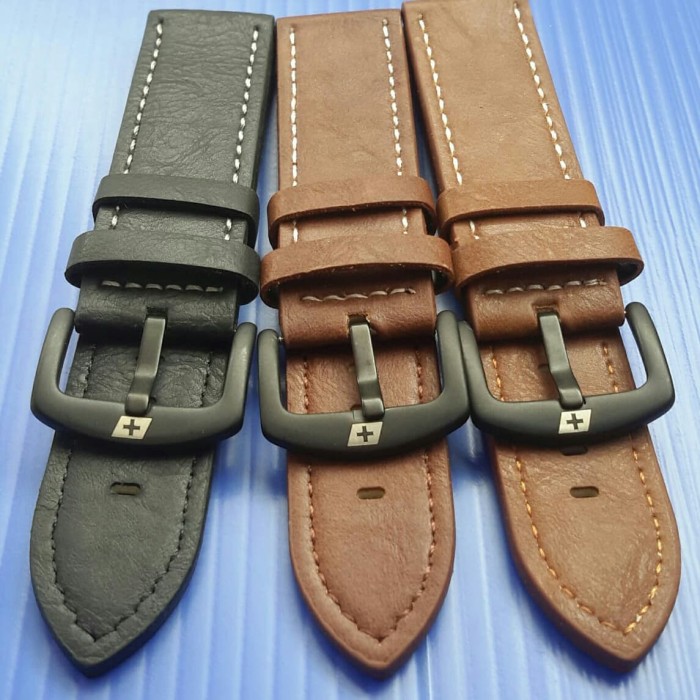 STRAP / KULIT JAM / TALI JAM TANGAN SWISS ARMY - Cokelat Muda
