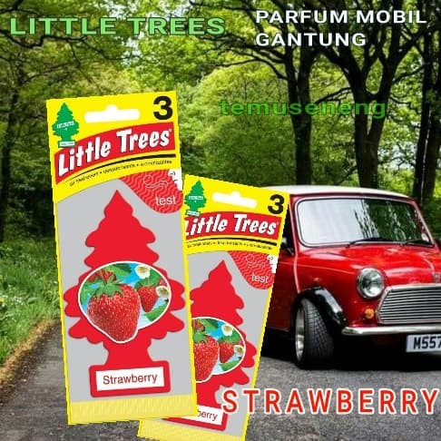 STRAWBERRY LITTLE TREE PARFUM MOBIL GANTUNG CAR FRESHNER PEWANGI AROMA