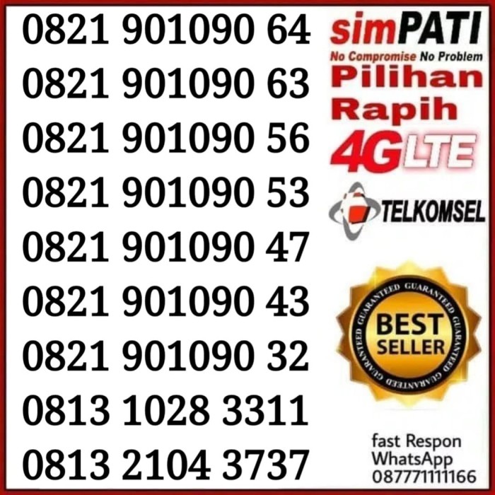 Info Nomor Cantik Telkomsel Simpati Travelbon.com Info Nomor Cantik Telkomsel Simpati Travelbon.com