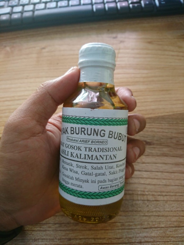Jual Minyak Gosok Tradisonal Burung Bubut Asli Kalimantan Uk