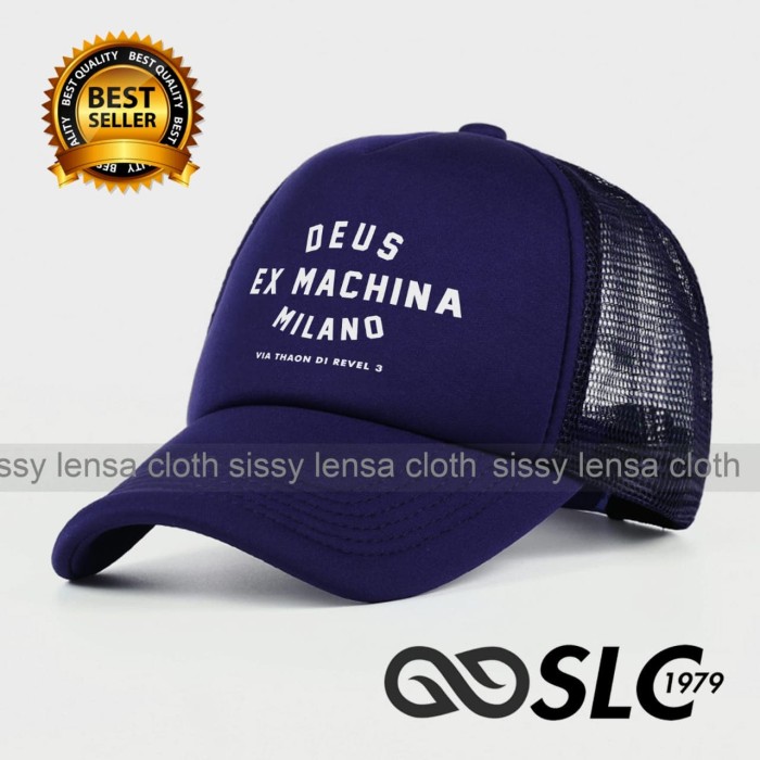 TOPI JARING TRUCKER BIRU DONGKER DEUS X9 - SLC