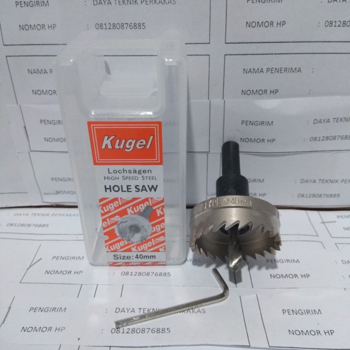 Jual HOLE SAW BESI KUGEL 40MM / HOLE SAW KAYU MATA BOR BESI KUGEL