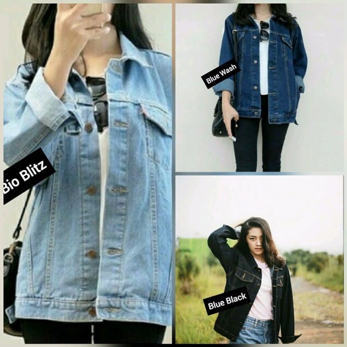 jaket denim wanita oversize