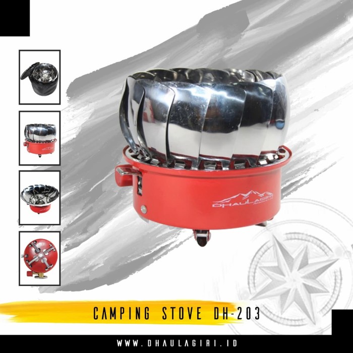 Kompor Portable Windproof / Kembang Merk Dhaulagiri Termurah camping