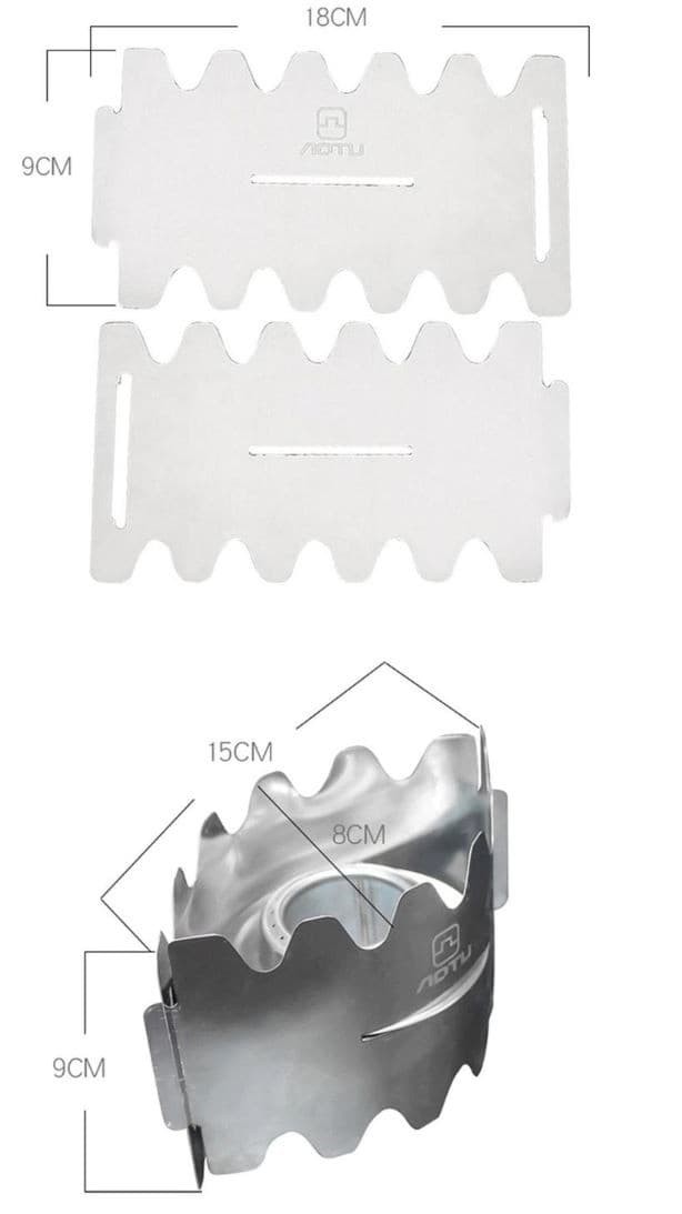 Aotu Kompor Lipat Alcohol Spirtus Stove Portable untuk Camping OUTDOOR