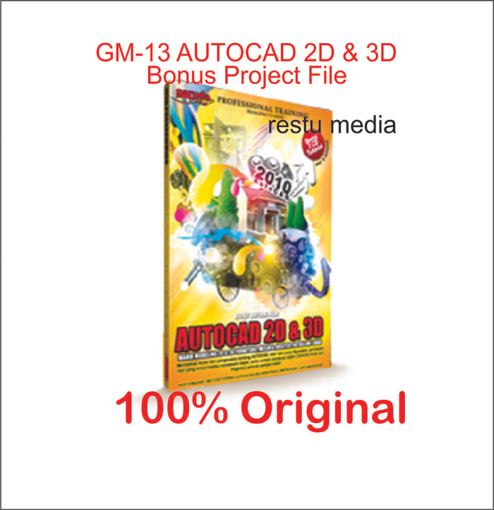 Jual GM 13 VIDEO TUTORIAL AUTOCAD 2D & 3D ORIGINAL restumedia