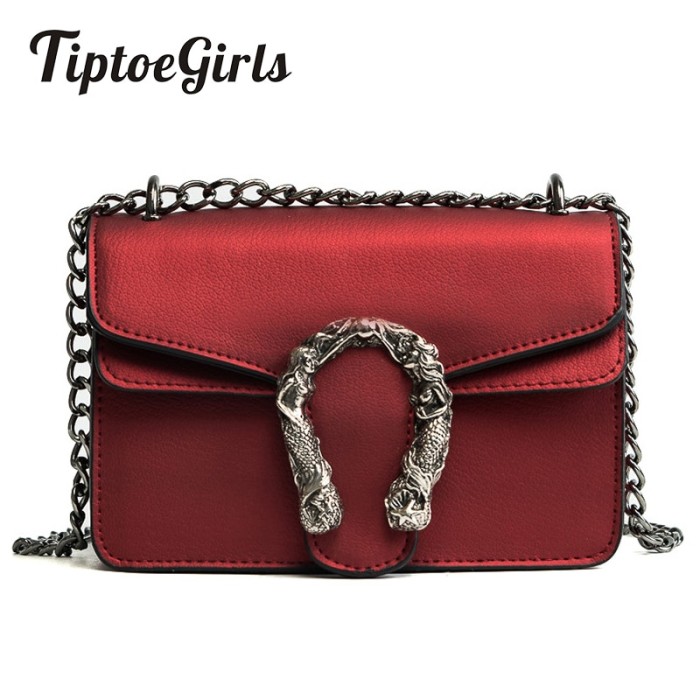 Original 2018 Rantai Wanita Tas Bahu Kecil Hitam Fashion Wanita Tas