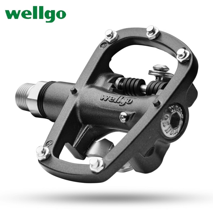 MEROCA Road Bike Pedals Clipless Aluminum With SPD Locking Plate 6° Cleats 1Pair