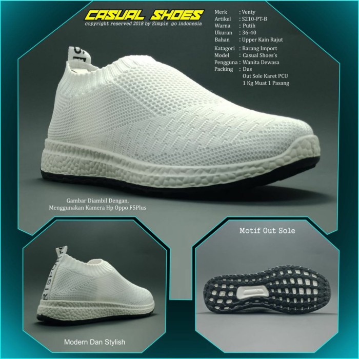 Sepatu Model Kaos Kaki Wanita - Juwitala