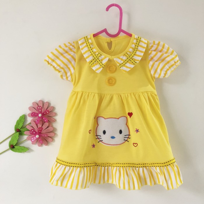 Setelan baju bayi perempuan/ Dress Hello Kitty usia 6-9 bulan/ Kitty