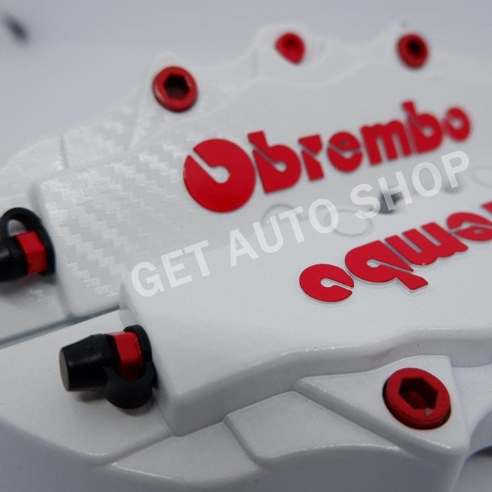 Cover Rem putih Carbon Cover Rem Disc Brake Medium Brembo Karbon