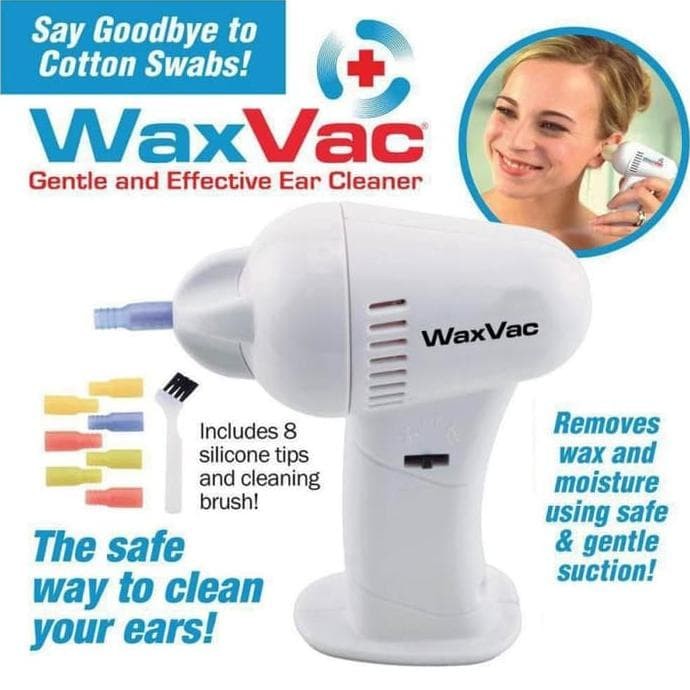 Electric Ear Wax Vacuum Vac Wax Removal / Pembersih Telinga - White