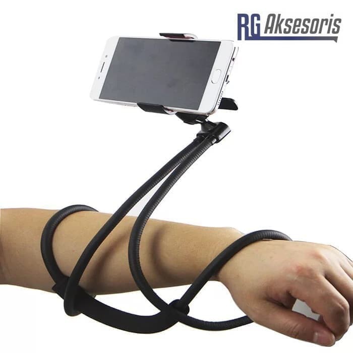 Lazy neck cell phone stan mount necklace / holder HP leher