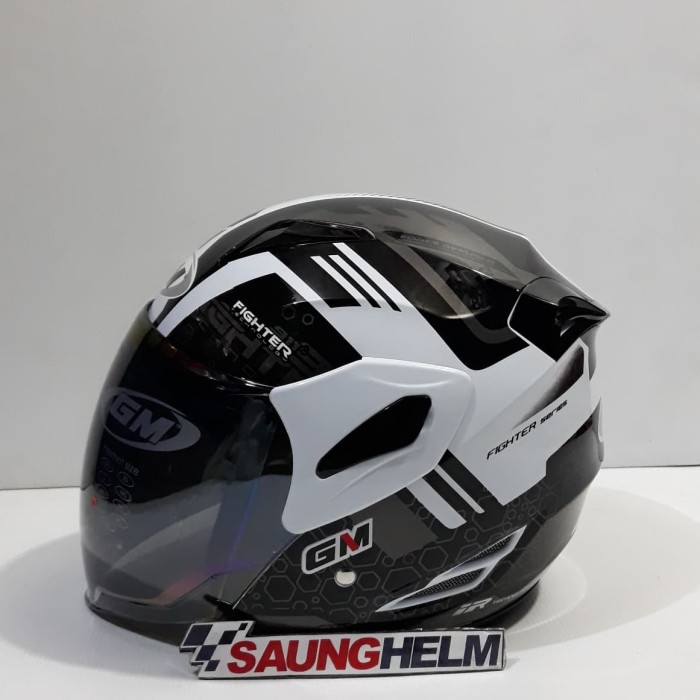 Double Visor BXP Motif Moto GP 2 Kaca - Black G. Rp .