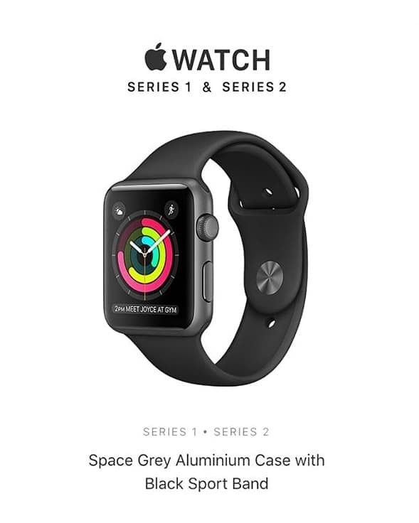 apple watch series 1 38mm space grey aluminium case