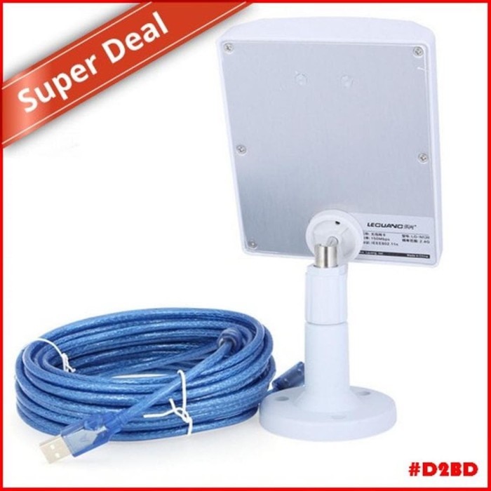 terbaru Penangkap Sinyal WiFi Outdoor Merk Leguang 5 meter kabel USB
