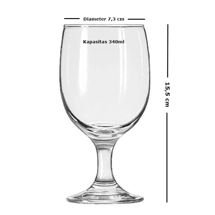 Jual Libbey 3711 Gelas Embassy Goblet 340ML Jakarta Utara Denby