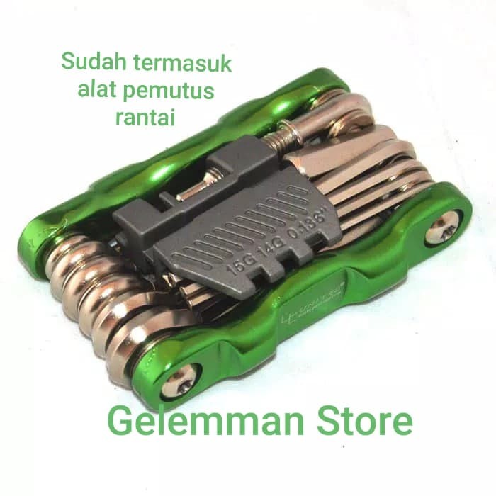 Jual toolkit 15 in 1 hijau - Jakarta Timur - toko sepeda