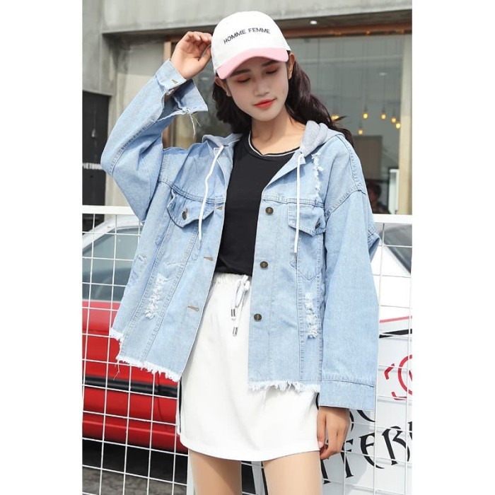 950 Model Jaket Wanita Bahan Jeans HD Terbaru