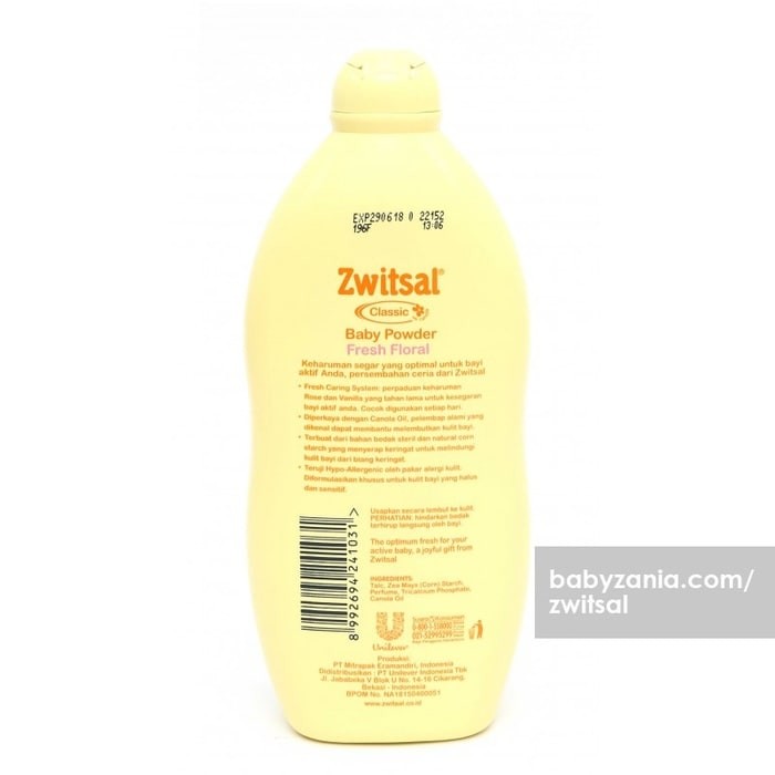 Zwitsal Classic Baby Powder Fresh Floral 500 gr MURAH .