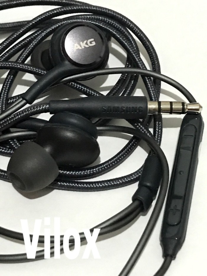 Hf handsfree earphone headset samsung s8 plus design by akg original .