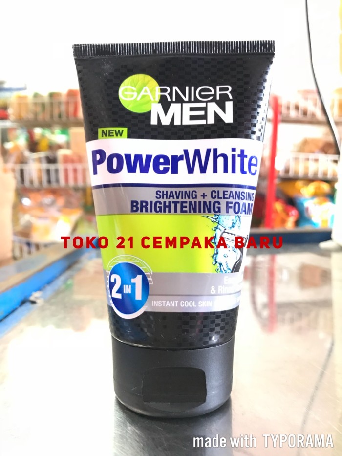 Garnier Men Power White 100ml | Brightening Facial Foam Wash 100 ml