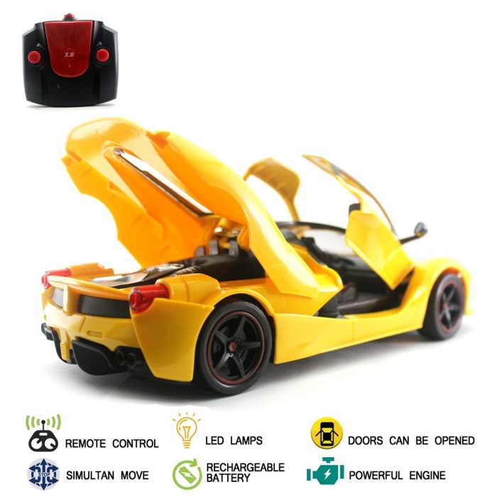 mainan anak Mobil Remote Control RC Yellow La Ferrari Neo LIMITED
