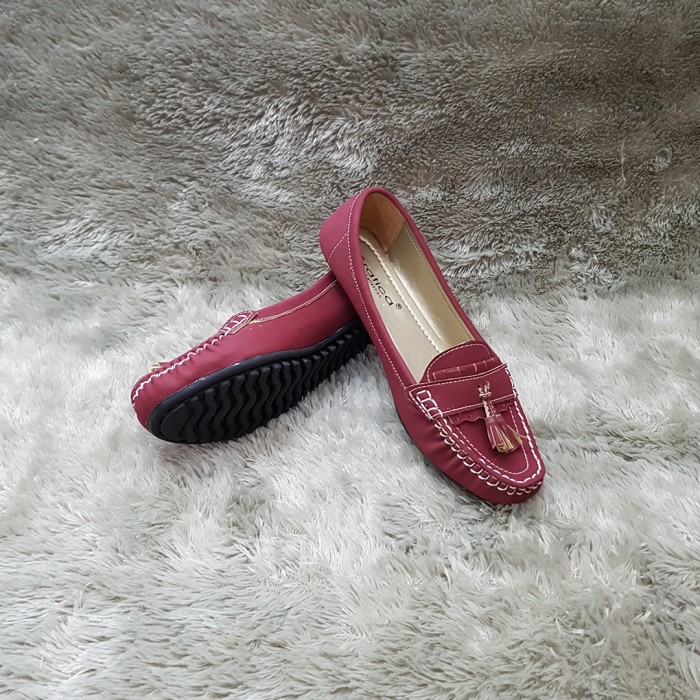 Sepatu Flat Shoes / Flatshoes Wanita Gratica IS09 Maroon / Diskon Baru