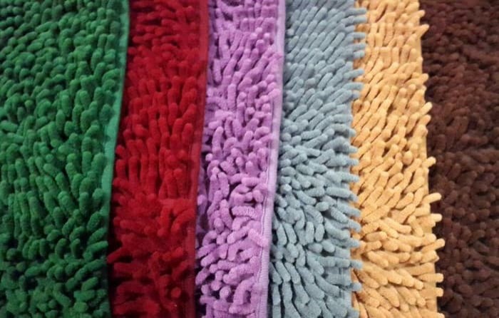Keset Cendol Dof Coklat 40 x 60 cm karpet bulu doormat chenille coffee