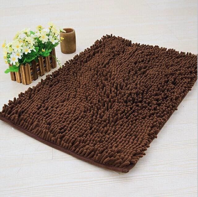 Keset Cendol Dof Coklat 40 x 60 cm karpet bulu doormat chenille coffee