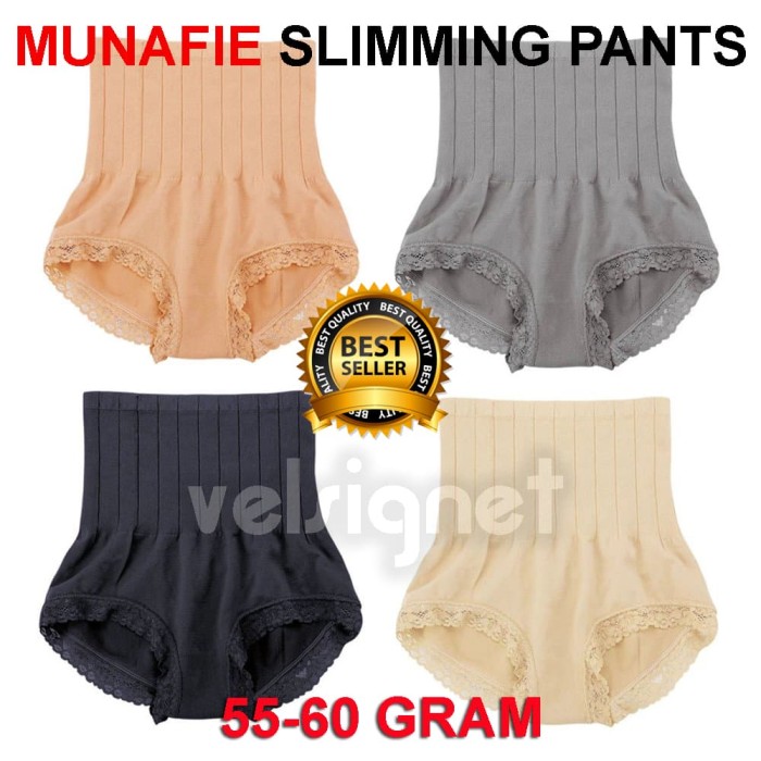 MUNAFIE SLIMMING PANTS / KORSET PELANGSING / PAKAIAN DALAM ORIGINAL - Hitam