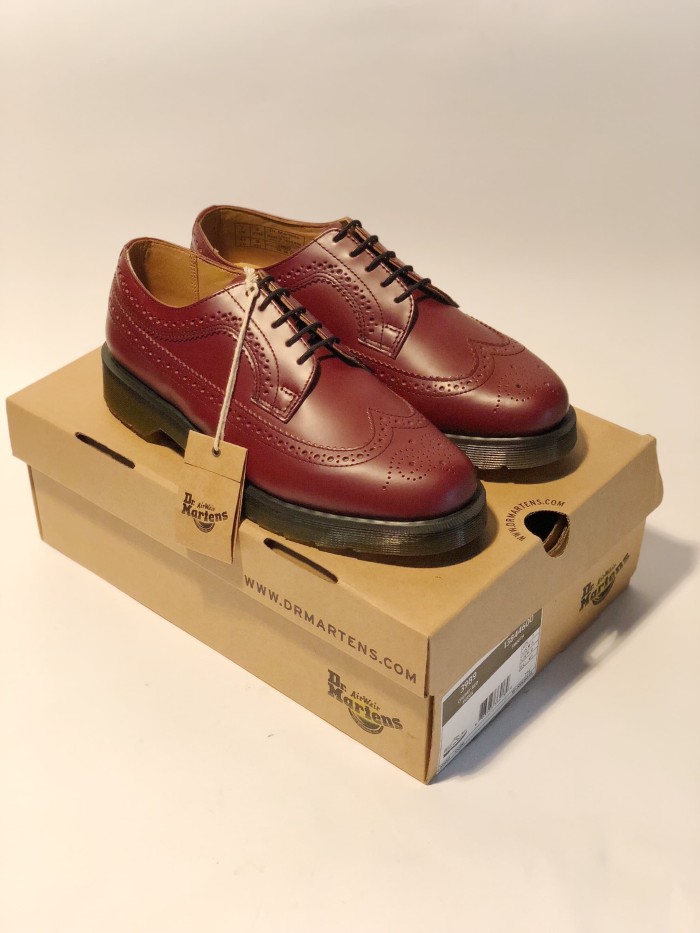 dr martens cherry brogues