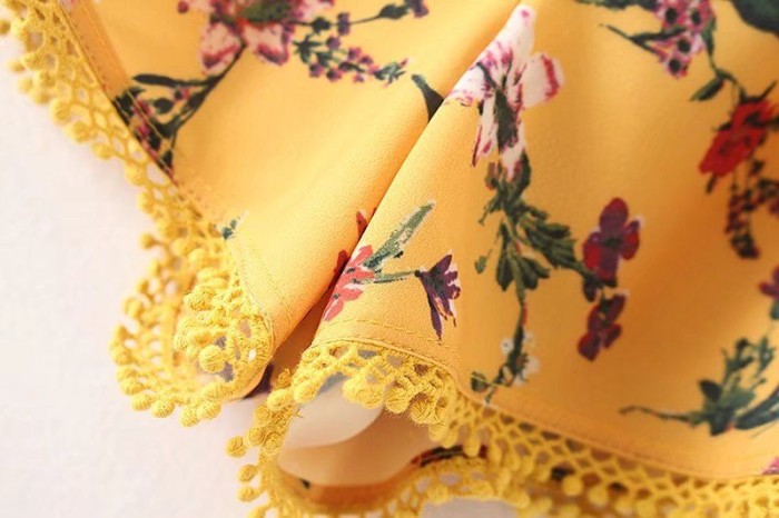 yellow flower jumpsuit