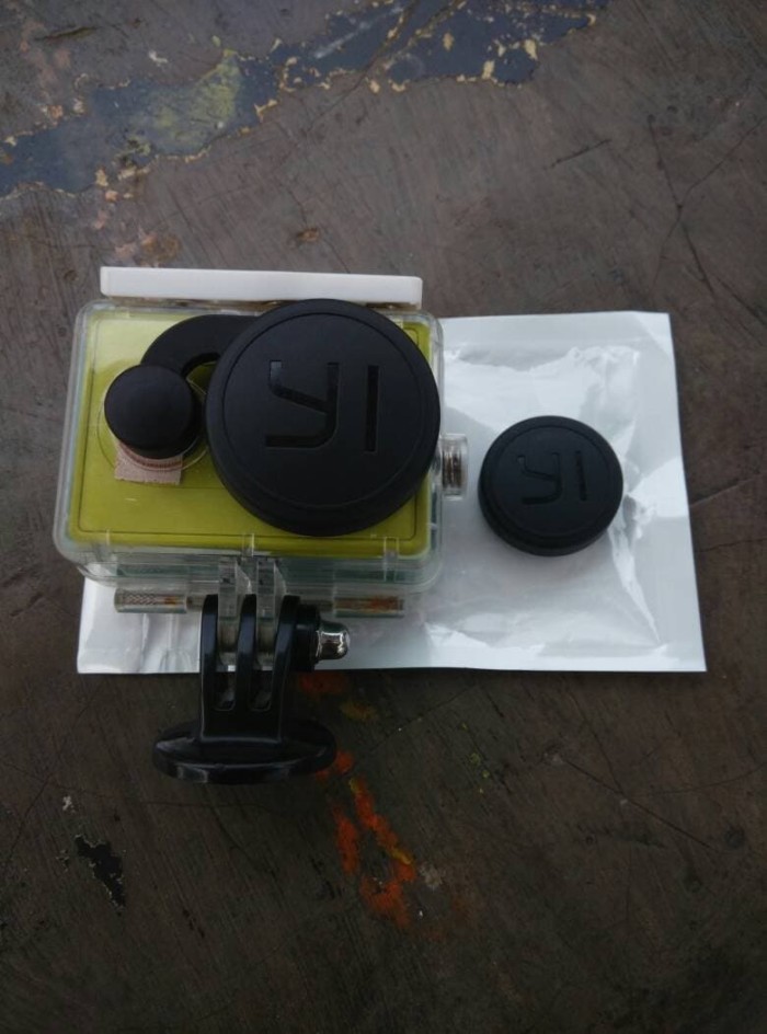 Plastic Lens Cap Cover tutup Pelindung Waterproof Case Lensa Xiaomi Yi