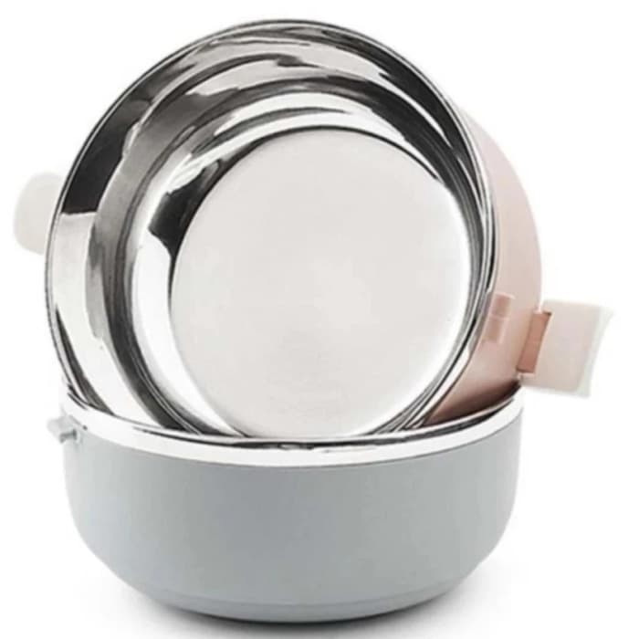 ANGEL Eco Lunch Box Stainless Steel Rantang 3 Susun Glossy